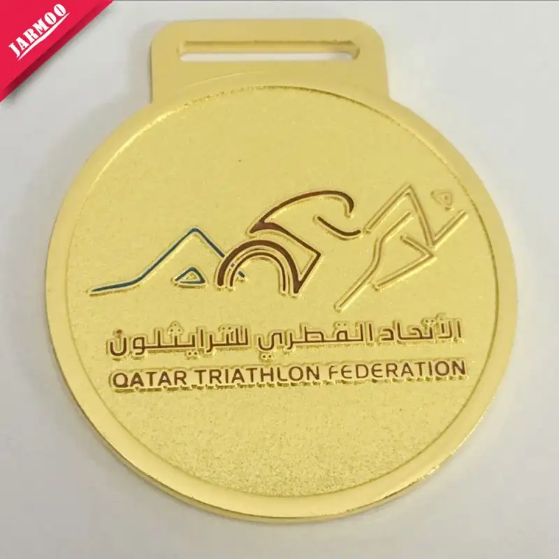 クロスカントリーレース用の最高品質の100% メタルロゴ刻印メタルメダル