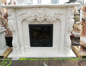 Nuovo Design decorazione d'<span class=keywords><strong>interni</strong></span> <span class=keywords><strong>camino</strong></span> in vendita marmo bianco altri caminetti <span class=keywords><strong>interni</strong></span> robuste casse di legno inserto intaglio - Product Image 3