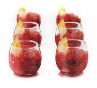 Gobelet à vin en cristal sans pied de 4oz PET Verre à vin sans pied Gobelets à vin