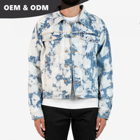 OEM personnalisé haute qualité mode élégant sans marque lavage à l'acide camionneur nuage bleu homme Denim jean veste 347