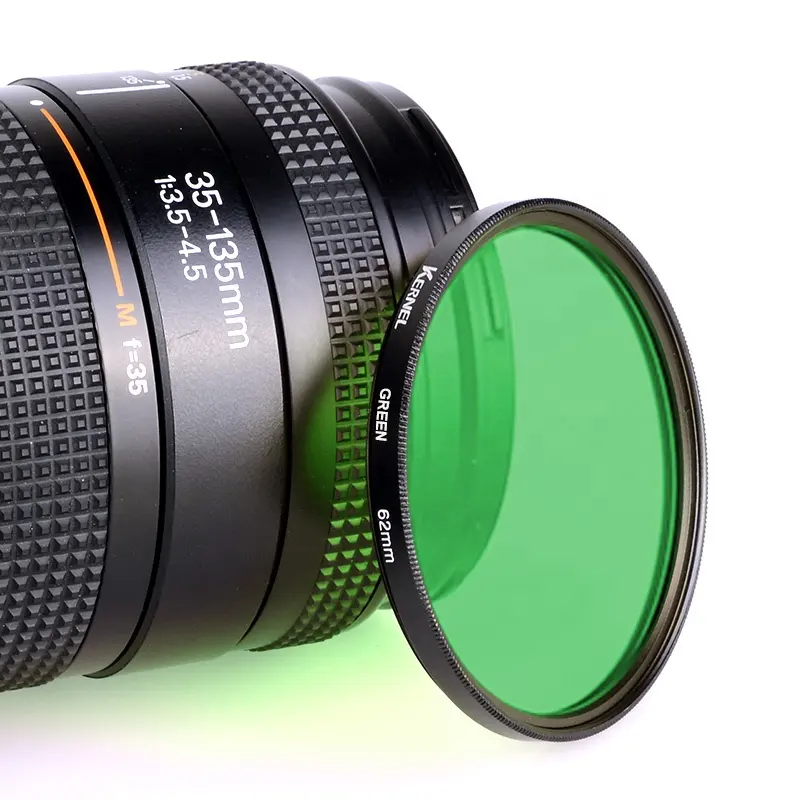 Green filter Round Full Color Lens Filter 43mm 46mm 49mm 52mm 55mm 58mm 62mm 67mm 72mm 77mm 82mm 86mm 95mm 105mm