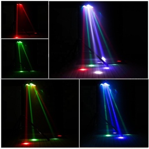8 pezzi Mini 3W RGBW LED <span class=keywords><strong>Spider</strong></span> Beam testa mobile per l'illuminazione del palco alla festa in discoteca DMX DJ o matrimoni - Product Image 6