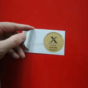 Impresión de logotipo autoadhesivo personalizado, etiqueta adhesiva redonda de papel de aluminio dorado para CD