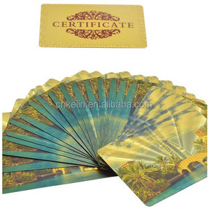 Thẻ Chơi Vàng Dubai <span class=keywords><strong>Burj</strong></span> <span class=keywords><strong>Al</strong></span> Arab 24K Với Hộp Gỗ Và Thẻ Bảo Hành Vàng - Product Image 5