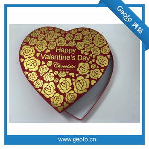 Feliz Día de San Valentín en forma de corazón logo estampado de oro <span class=keywords><strong>chocolate</strong></span> cajas de embalaje de cartón - Product Image 2