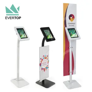 Tablet Floor Stand LSF01-C Antitheft Metal Floor For IPad Kiosk Stand Anti-theft Metal Tablet Enclosure Charging Display Stand Customizable