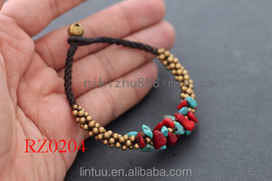 2016 Nouveau Style Vert et rouge Corail Bracelet Unique Perles Naturel Pics Lunettes Bracelet Pour Hommes Femmes - Product Image 4