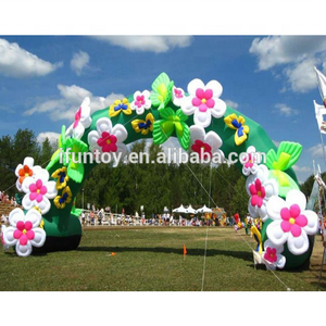 Arc d'entrée gonflable de mariage, décor de fleurs, cm, <span class=keywords><strong>pas</strong></span> <span class=keywords><strong>cher</strong></span> - Product Image 1