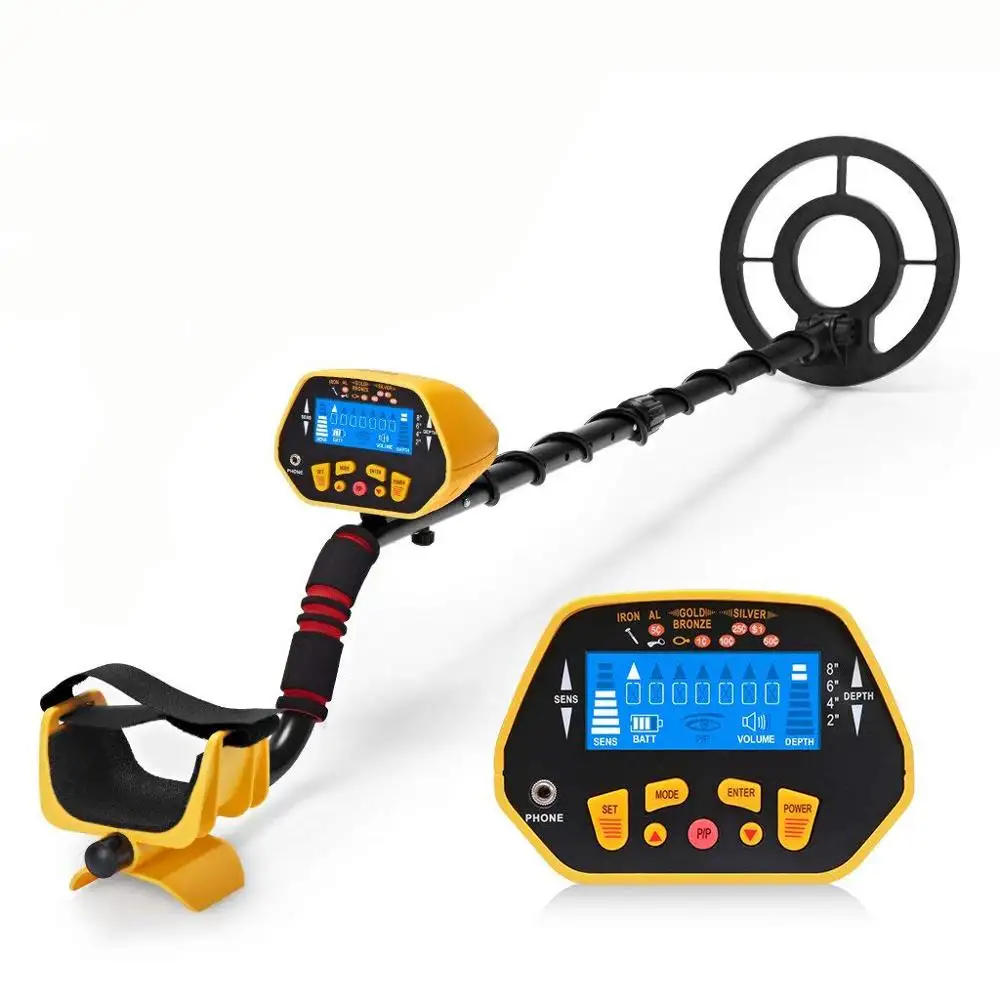 Détecteur de métaux GC-1028 haute précision étanche 2 Modes chercheur d'or extérieur avec écran LCD de bobine de recherche sensible pour les débutants