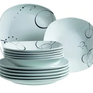 Factory Supply 24pcs antique porcelain dinner set / dinnerware set service for 6