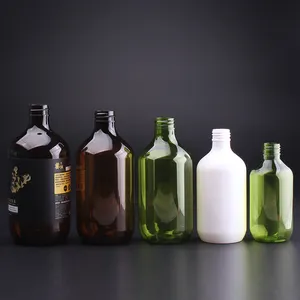 Heyang 200ml 300ml 500ml botella de champú para mascotas translucidez verde ámbar botella de loción personalizada suministro directo de fábrica al por mayor