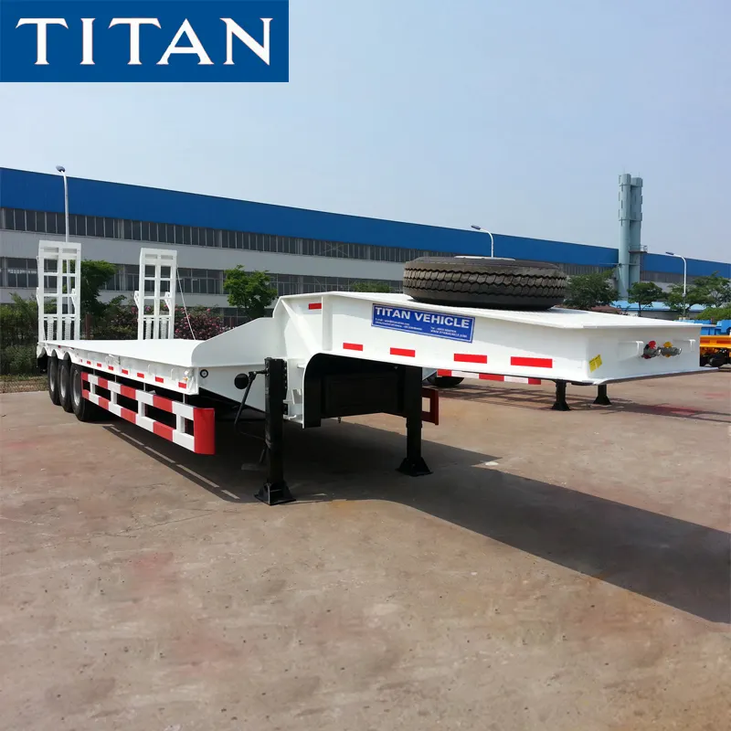 TITAN ampliamente utilizado equipos pesados ejes 3 eje barco transporte 50 toneladas modular bajo cubierta semi-remolque