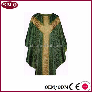 En gros OEM personnalisé broderie deacon <span class=keywords><strong>patron</strong></span> robe chasuble - Product Image 3