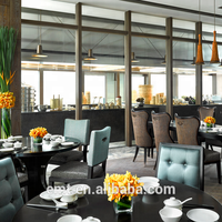 Ensemble de table à manger moderne en bois massif avec 6 chaises en option meubles Guangdong en vente pour restaurant et chambre à coucher
