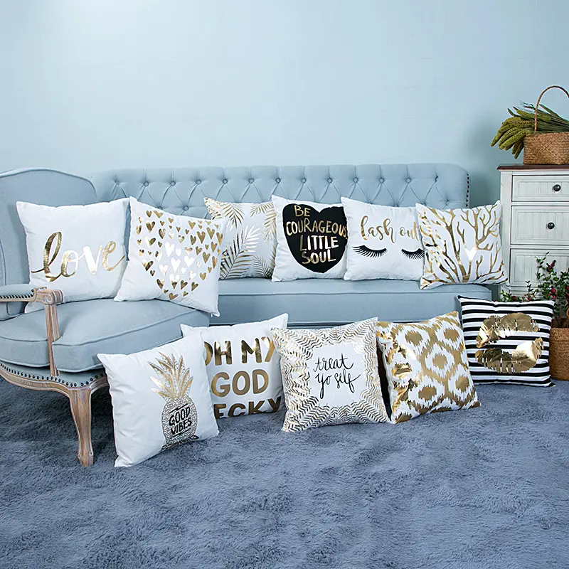 China Supplier Wholesale Custom Made Cotton Cushion Pillow Cover Car Sofa Cushions