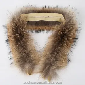 Wholesale raccoon fur hood trim fur strips