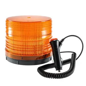 LED Putar Lampu Peringatan, Amber Magnetik LED Emergency Strobe Beacon