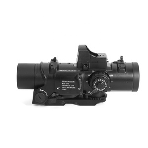 LUGER 사냥 1-4X 레드 닷 사이트 스코프 고정 이중 목적 스코프 미니 반사 레드 닷 사이트