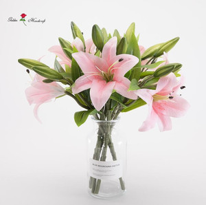 Vente chaude unique tige PU <span class=keywords><strong>fleur</strong></span> <span class=keywords><strong>fleur</strong></span> <span class=keywords><strong>de</strong></span> <span class=keywords><strong>lys</strong></span> ampoules - Product Image 4