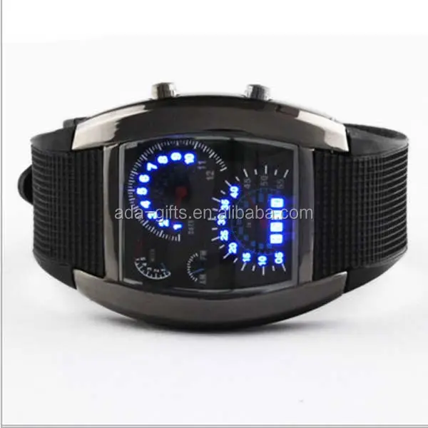 Mujeres hombres moda coche salpicadero Diseño Digital LED reloj