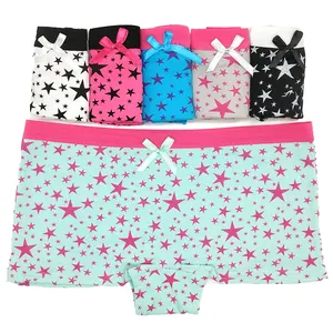 Jonge Meisjes Comfy Katoenen Slipje Vrouw Ademend Korte Vrouw Printing Star Boxers