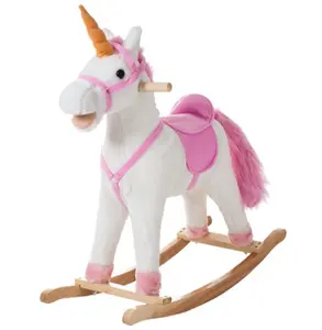 Plush Unicorn Đi Xe Trên Mềm Nhồi Unicorn Động Vật Sang Trọng