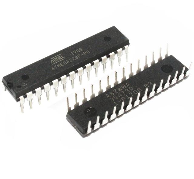 MCU Component Microcontroller Flash IC Chips, ATMEGA328P-PU, ATMEGA328P, ATMEGA328, Microcontroller DIP28 Available