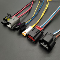 Arnés de Cableado con Conector Adaptador Eléctrico Automotriz de 6 y 4 Pines, Personalizado OEM/ODM, Conductor de Cobre Estañado, Aislamiento de PVC