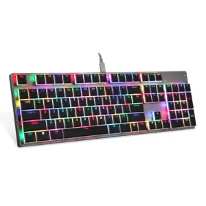 有線USBK94キーフルアンチゴーストOutemuKailhローショートスイッチメカニカルゲーミングキーボード、RGB LEDバックライト付き