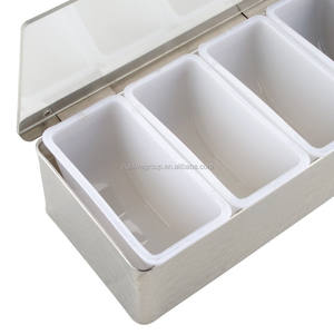 4 vano In <span class=keywords><strong>Acciaio</strong></span> <span class=keywords><strong>Inox</strong></span> Dispenser Condimento, Condimento Titolare - Product Image 2