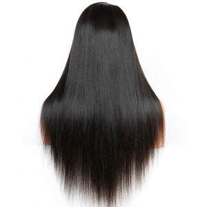 Großhandel jungfräuliche brasilia nische Menschenhaar entspannt Yaki gerade C Teil volle Spitze Perücke Verkäufer - Product Image 5