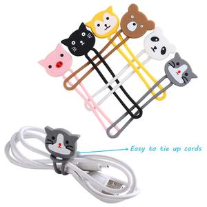 Organizador de Cables con Forma de Animal, Soporte de Cable de Silicona, Bonito - Product Image 1