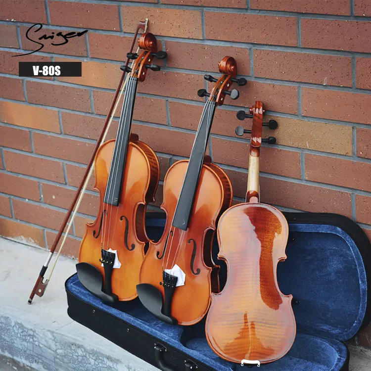 China professional stringed musical instruments factory wholesale price 4/4 size upgrade Solid Top Violin