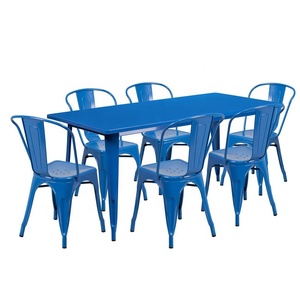 Di ferro in metallo impilabile industriale vintage a buon mercato retrò in metallo all'aperto <span class=keywords><strong>tavoli</strong></span> <span class=keywords><strong>e</strong></span> <span class=keywords><strong>sedie</strong></span> ristorante bar cafe mobili <span class=keywords><strong>per</strong></span> <span class=keywords><strong>la</strong></span> vendita - Product Image 2