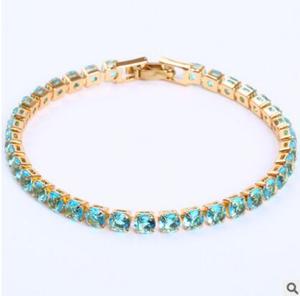 Femmes De Luxe <span class=keywords><strong>Or</strong></span> <span class=keywords><strong>Blanc</strong></span> Plaqué <span class=keywords><strong>Or</strong></span> Plaqué bijoux En Argent Sterling AAA Zircon Tennis Bracelet - Product Image 3