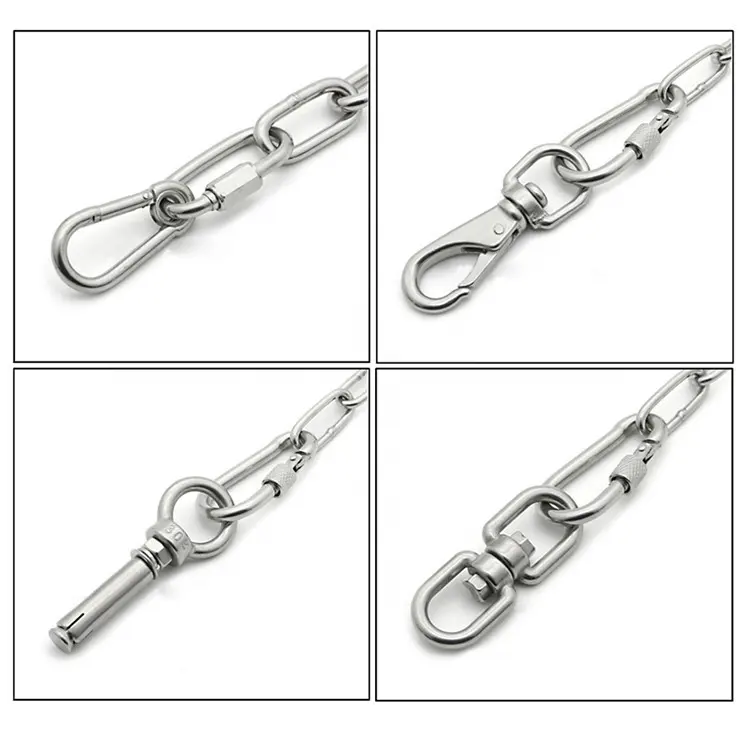 BT-245S Excellent Climbing Steel Carabiner Electric Galvanized Climbing 7mm With Screw Steel Spring Snap Hook Locking Carabiner