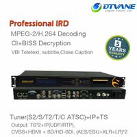 HD profesional DVB-S2 DVB-S DVB-T DVB-T2 DVB-C DTMB sintonizador ATSC Universal decodificador de TV/SD HD MPEG2 H.264 fuerte HD MPEG4 IRD