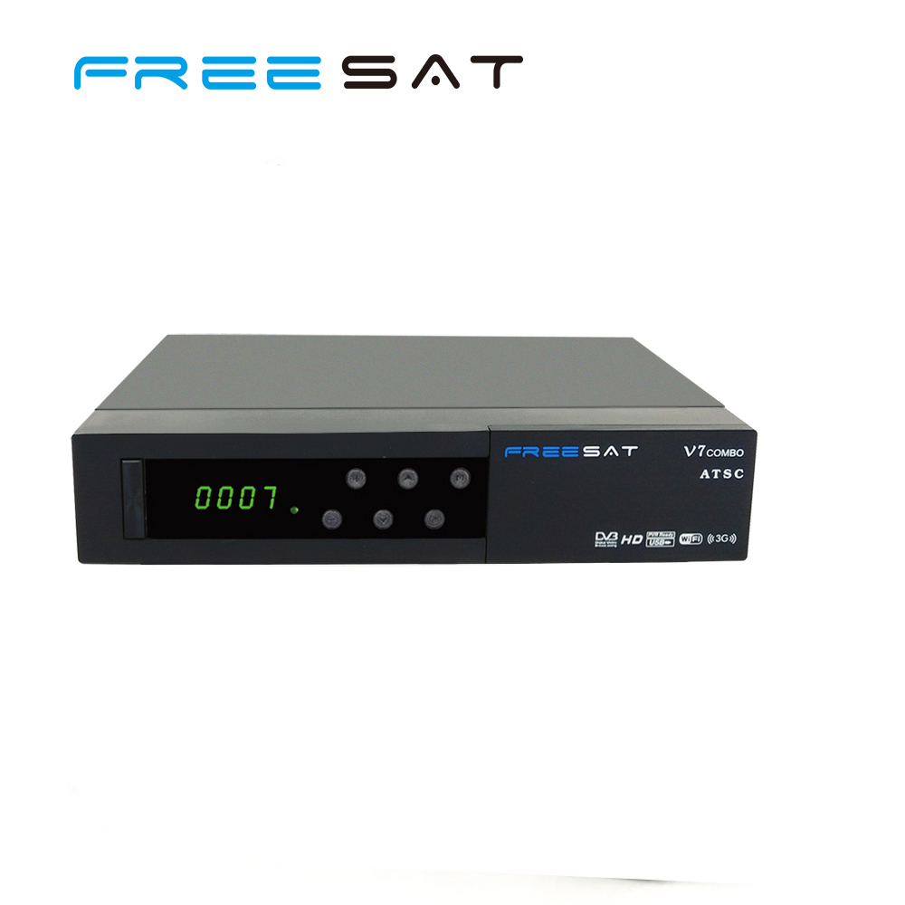 Original combo satélite Freesat V7 DVB-S2 + ATSC receptor de tv ATSC Caja Superior para EE.UU./México/canadá
