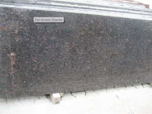 Surface polie directe d'usine de dalle de granit brun bronzage de haute qualité pour l'utilisation de plancher Big Stone Form Fabrication indienne. - Product Image 2