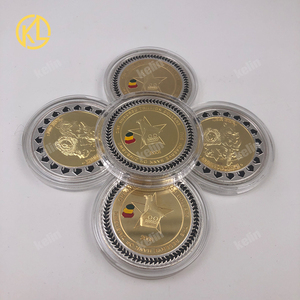 Monedas chapadas en oro <span class=keywords><strong>de</strong></span> 24K para colección <span class=keywords><strong>de</strong></span> negocios, cinco animales <span class=keywords><strong>de</strong></span> Zimbabue, <span class=keywords><strong>un</strong></span> billón <span class=keywords><strong>de</strong></span> dólares, regalos, 5 uds. - Product Image 6