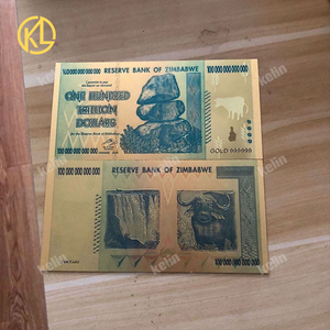 Spedizione gratuita 1200 pz/lotto una banconota in oro Zimbabwe da cento trilioni di dollari in scatola di legno nero da Fedex Tnt o UPS 5-7 giorni - Product Image 6
