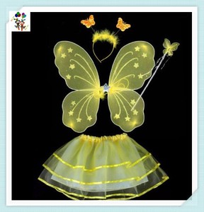 Alas de mariposa de hadas para fiesta de niños, varita de diadema, falda, HPC-0800, colores