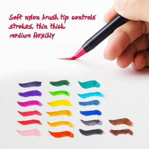 Stylos <span class=keywords><strong>de</strong></span> <span class=keywords><strong>pinceau</strong></span> en gros <span class=keywords><strong>de</strong></span> haute qualité 24 couleurs pour la peinture à l'aquarelle stylo <span class=keywords><strong>pinceau</strong></span> <span class=keywords><strong>de</strong></span> calligraphie chinoise - Product Image 5