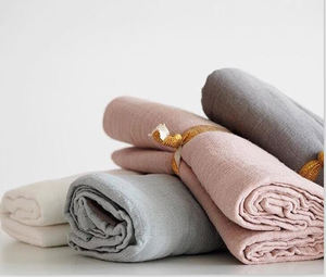 Manta de muselina suave de bambú/algodón orgánico de estilo liso para bebé, manta envolvente, manta de sublimación de fibras naturales orgánicas - Product Image 1