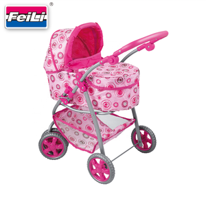 Ensemble de poussette pour poupée bébé Fei Li Toys 3 en 1 avec nacelle et guidon réglable pour poupée bébé fille avec <span class=keywords><strong>porte</strong></span>-bébé - Product Image 2