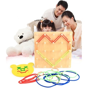Diy personalizado clásico de madera Montessori sensorial juguetes de goma con cadena para enseñar a los niños - Product Image 3
