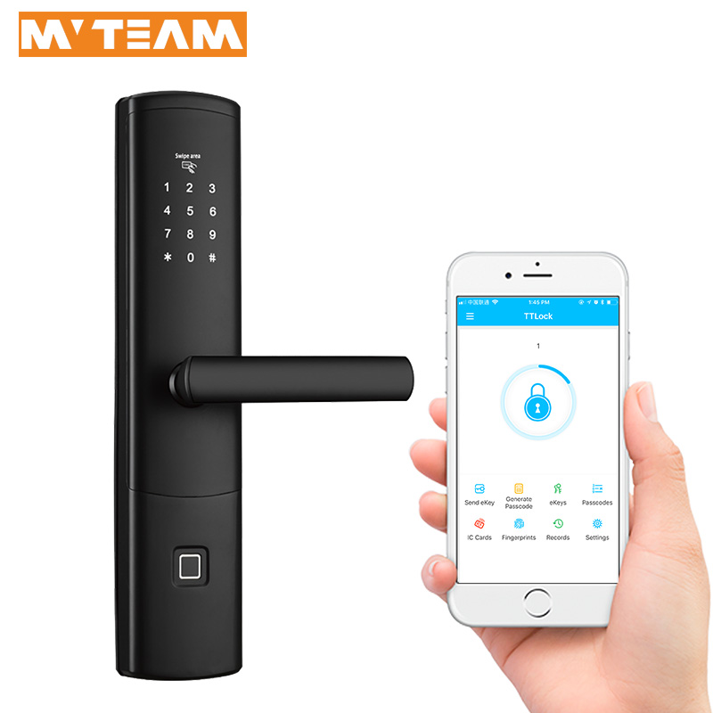 WiFi Keyless App цифровой дверной замок Bluetooth Пароль замок Pin код электронный умный основные дверных замков