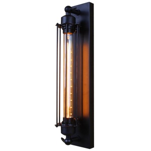 Cổ Điển <span class=keywords><strong>Edison</strong></span> Bóng Đèn Đèn Với Màu Đen Sắt Lồng Công Nghiệp Tường Đèn Treo Tường Cho Phòng Khách Trang Trí Nội Thất - Product Image 1