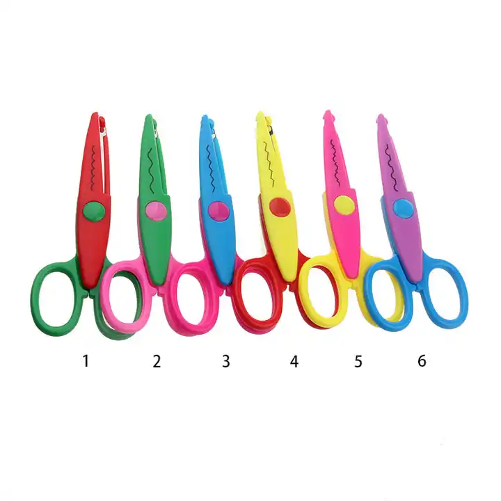 1pc School Supply Craft Scissors For Kids, Plastic Material With