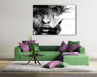 Peinture à l'huile sur toile abstraite moderne en gros, peinture à la main, portrait d'homme élégant, décoration murale, images acryliques